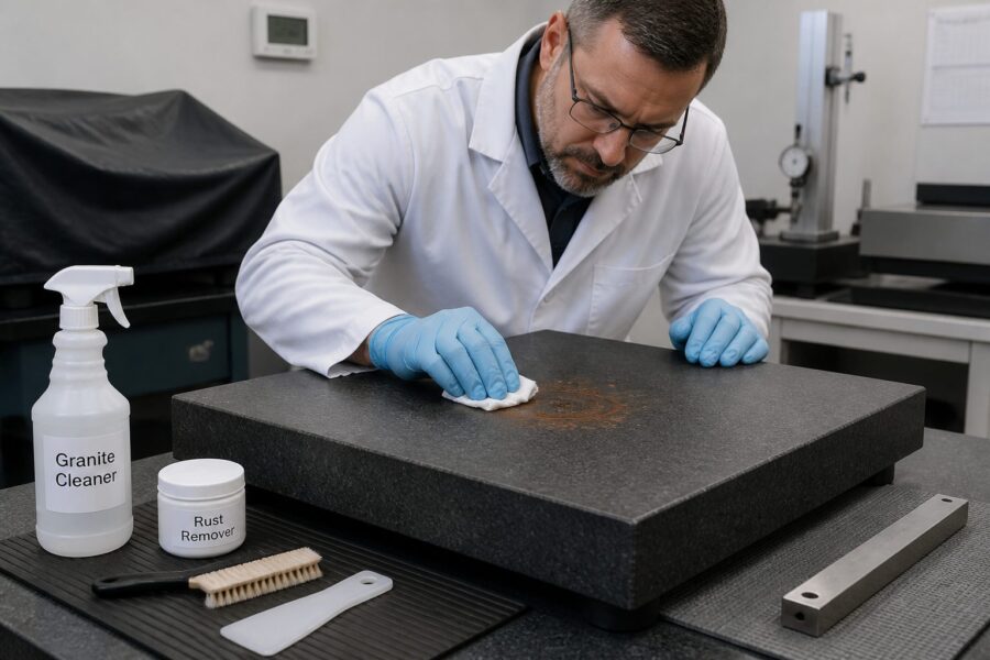 Rust Transfer on a Granite Surface Plate: Removal and Prevention